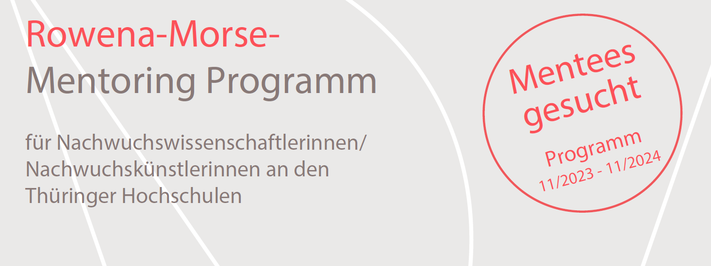Das thüringenweite Rowena-Morse-Mentoring-Programm geht ab November 2023 in die sechste Runde