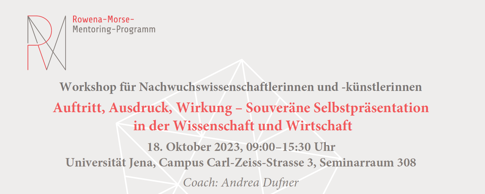 Workshop im RMMP: Auftritt-Ausdruck-Wirkung. Workshop zur souveränen Selbstpräsentation in der Wissenschaft und Wirtschaft