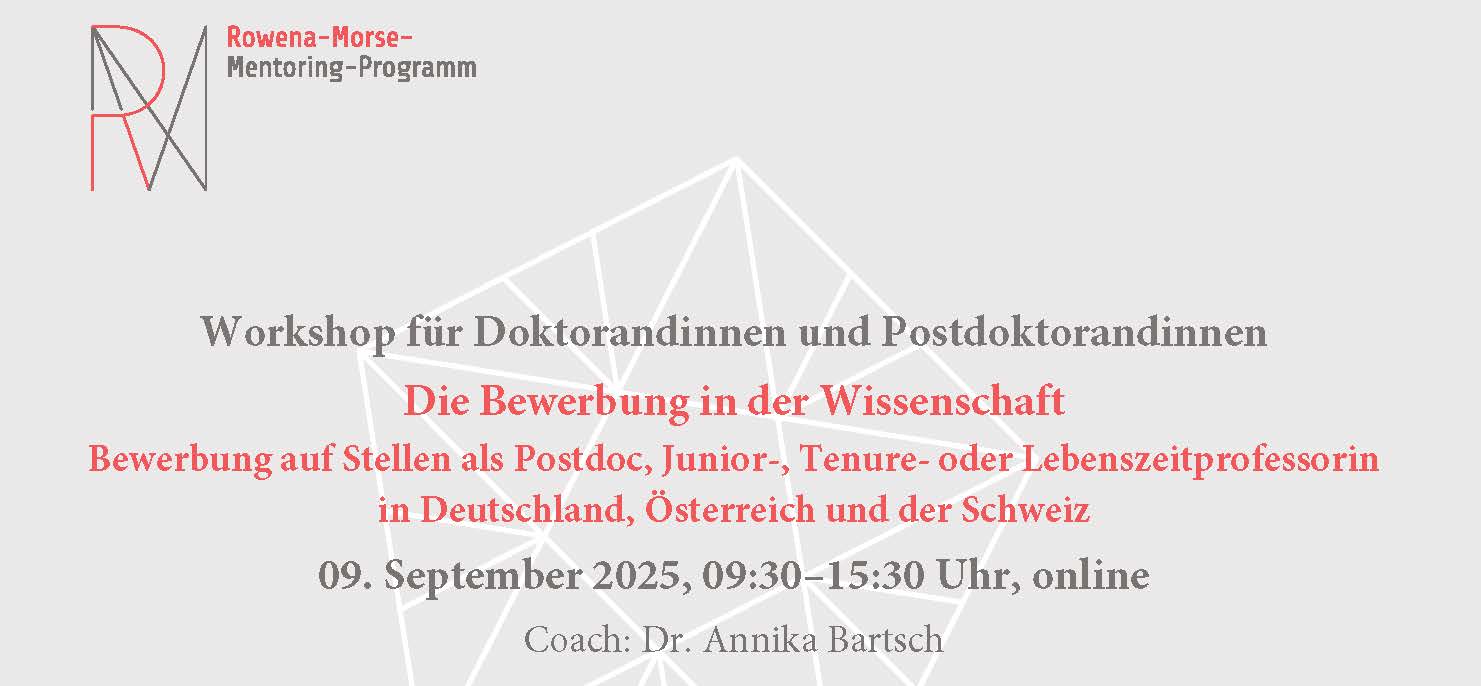 Workshop im RMMP: Die Bewerbung in der Wissenschaft