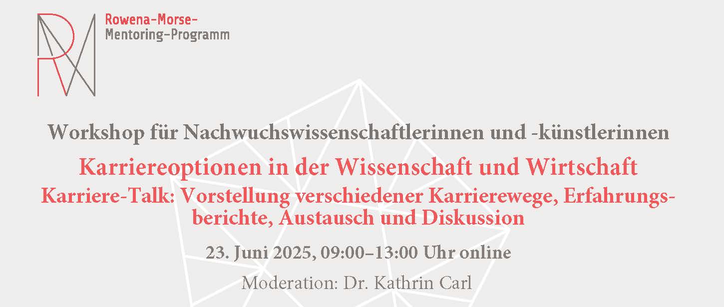 Veranstaltung im RMMP: Karriereoptionen in der Wissenschaft und Wirtschaft Karriere-Talk – Vorstellung verschiedener Karrierewege, Erfahrungsberichte, Austausch und Diskussion