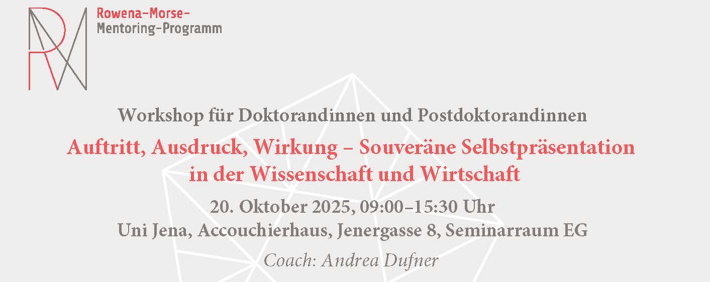 Workshop im RMMP: Auftritt-Ausdruck-Wirkung. Workshop zur souveränen Selbstpräsentation in der Wissenschaft und Wirtschaft